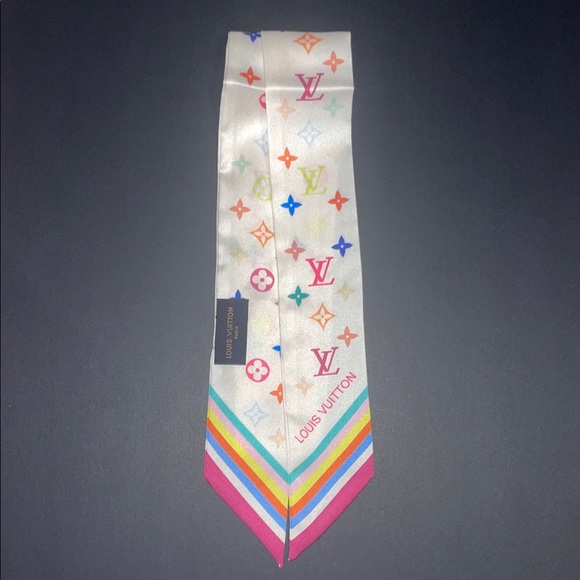 Louis Vuitton Multicolor Monogram Silk Bandeau/Scarf/twilly - Picture 1 of 5